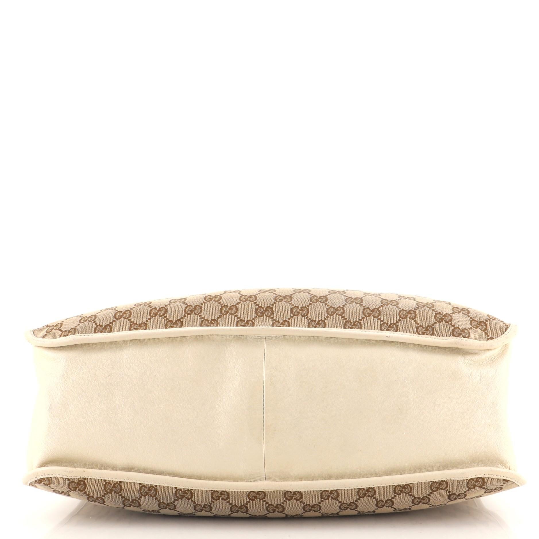 Gucci Horsebit 1955 Kette Tote GG Segeltuch Medium im Zustand „Relativ gut“ in NY, NY