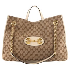 Gucci Horsebit 1955 Chain Tote GG Canvas Medium