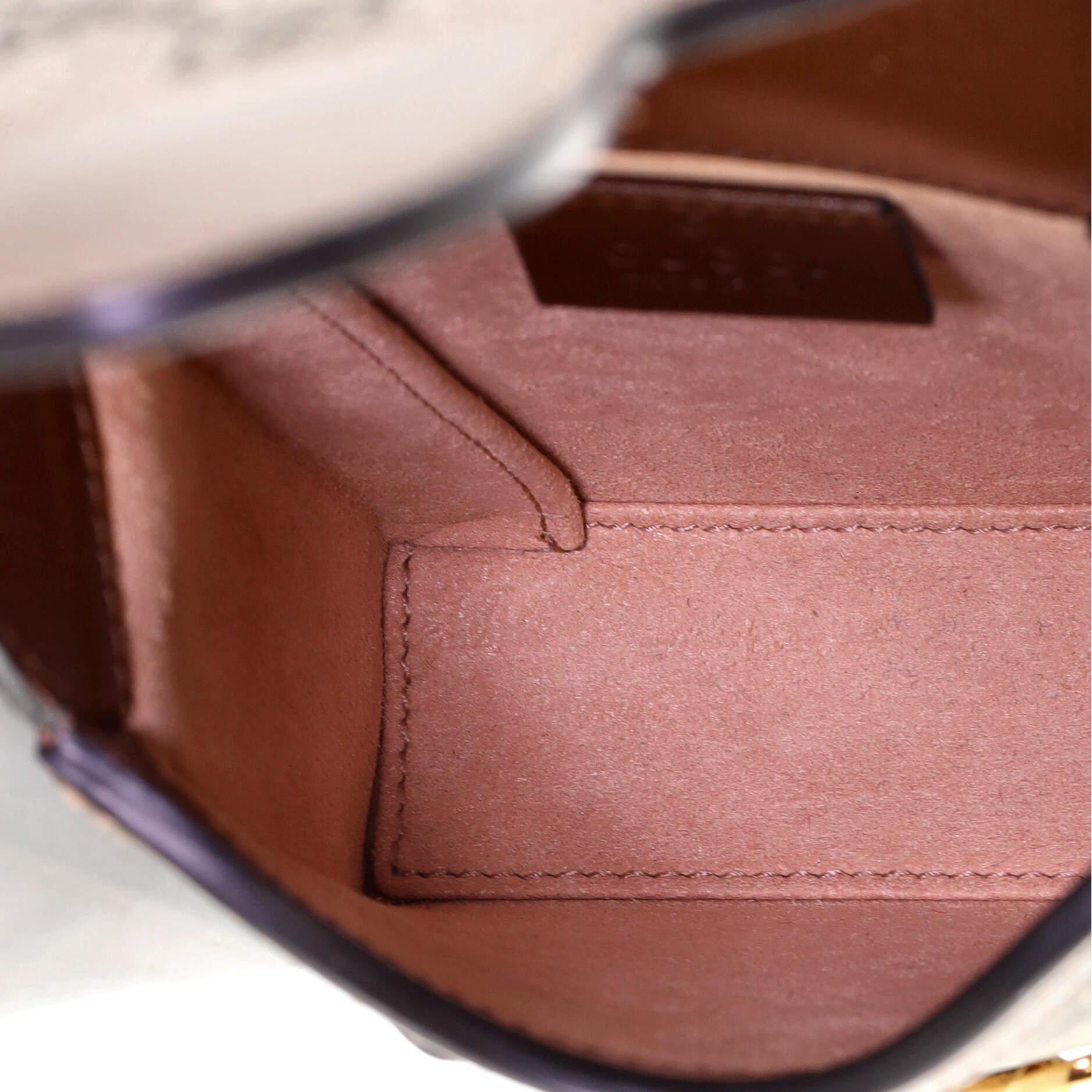 Gucci Horsebit 1955 Crossbody Bag GG Coated Canvas Mini In Good Condition In NY, NY