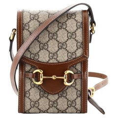 Gucci Horsebit 1955 Crossbody Bag GG Coated Canvas Mini