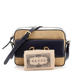 Gucci Horsebit 1955 Flap Pocket Camera Bag Tela e pelle Small