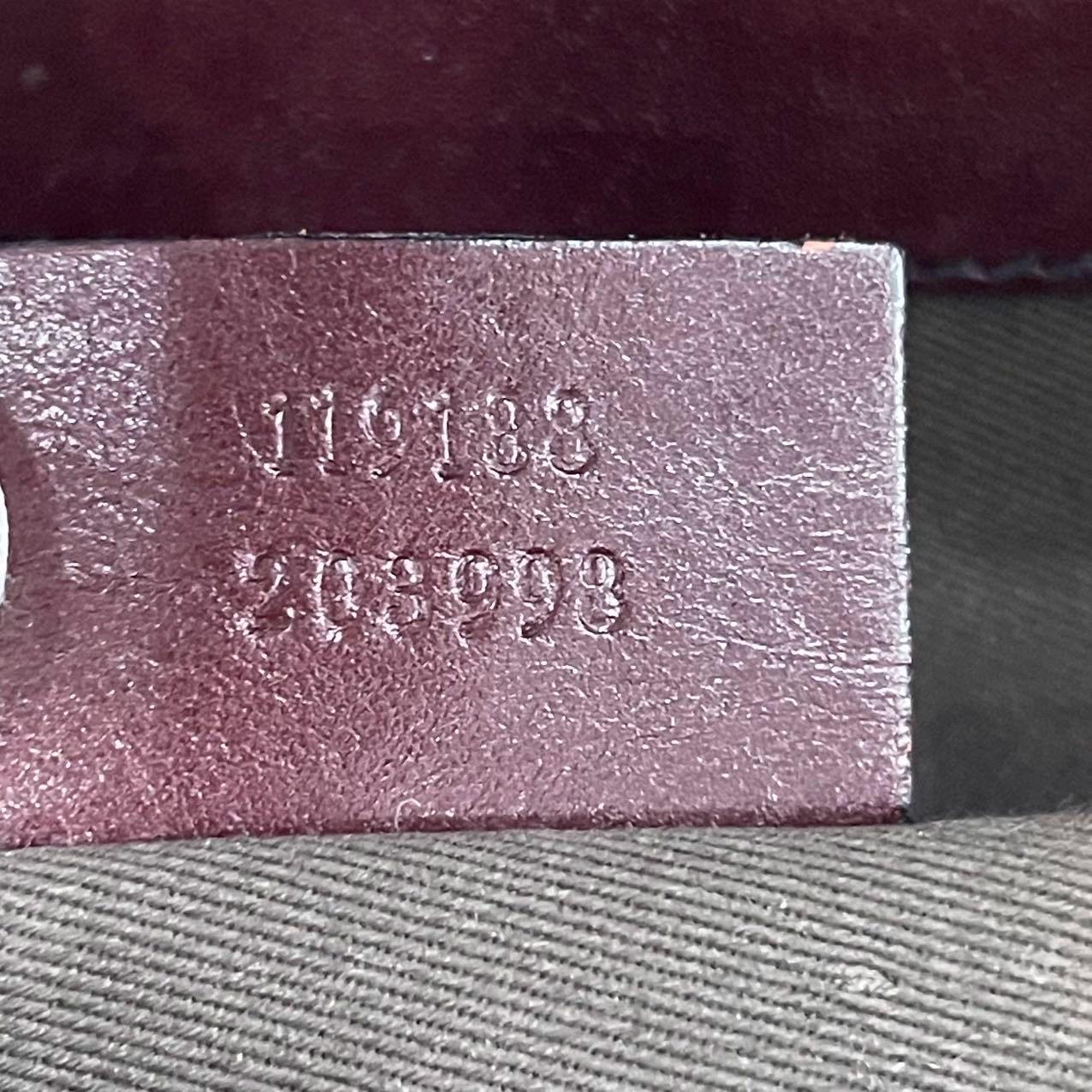 Gucci Horsebit 1955 Borsa a tracolla grande in pelle beige Monogram bordeaux in vendita 5