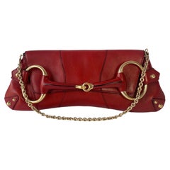 Gucci Horsebit 1955 grand sac à bandoulière en cuir rouge