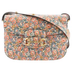 Gucci Horsebit 1955 Liberty Shoulder Bag Printed Leather