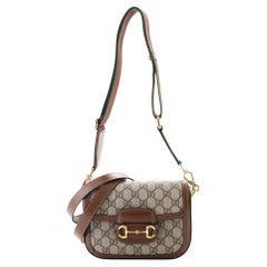 Gucci Horsebit 1955 Shoulder Bag GG Coated Canvas Mini