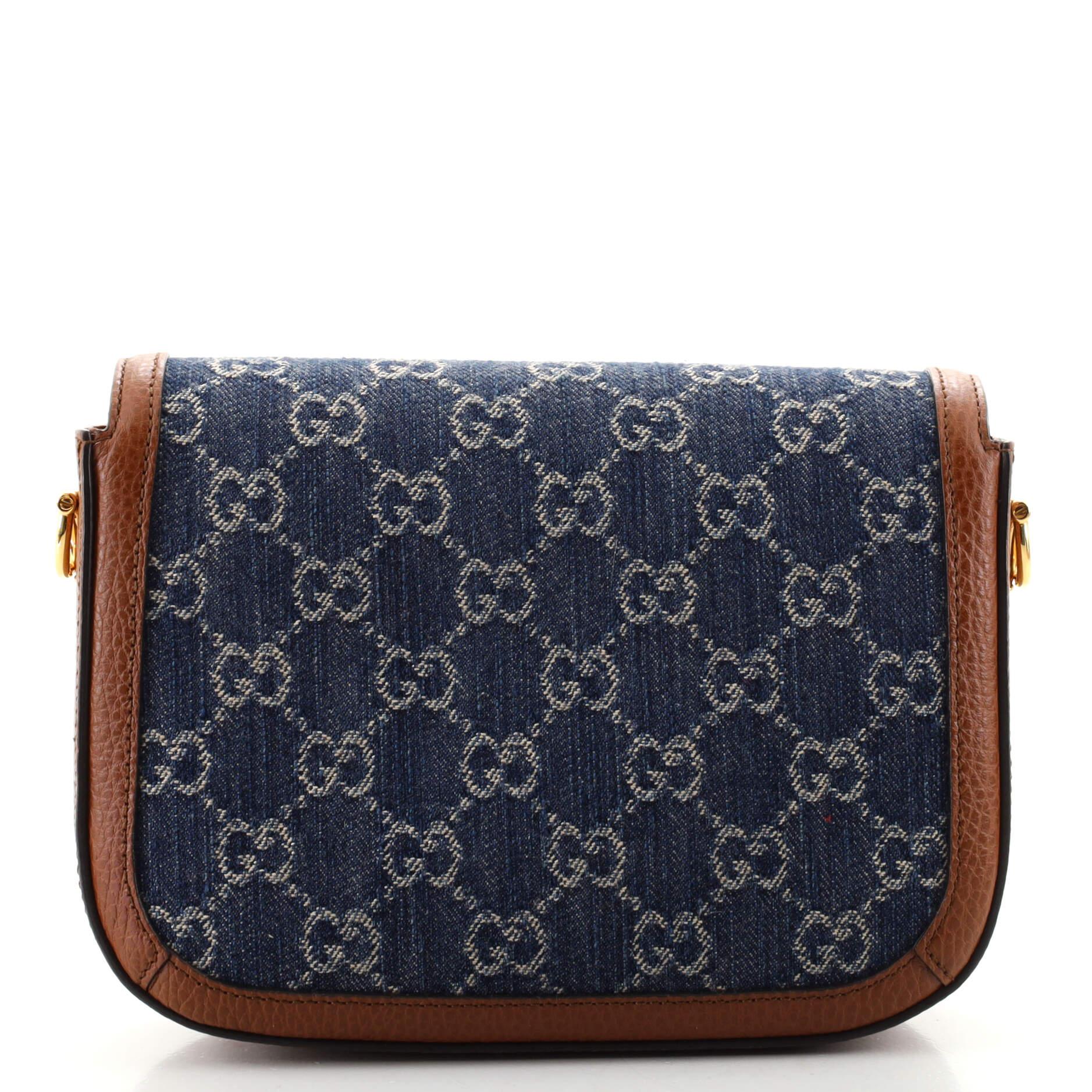 gucci horsebit 1955 mini bag denim
