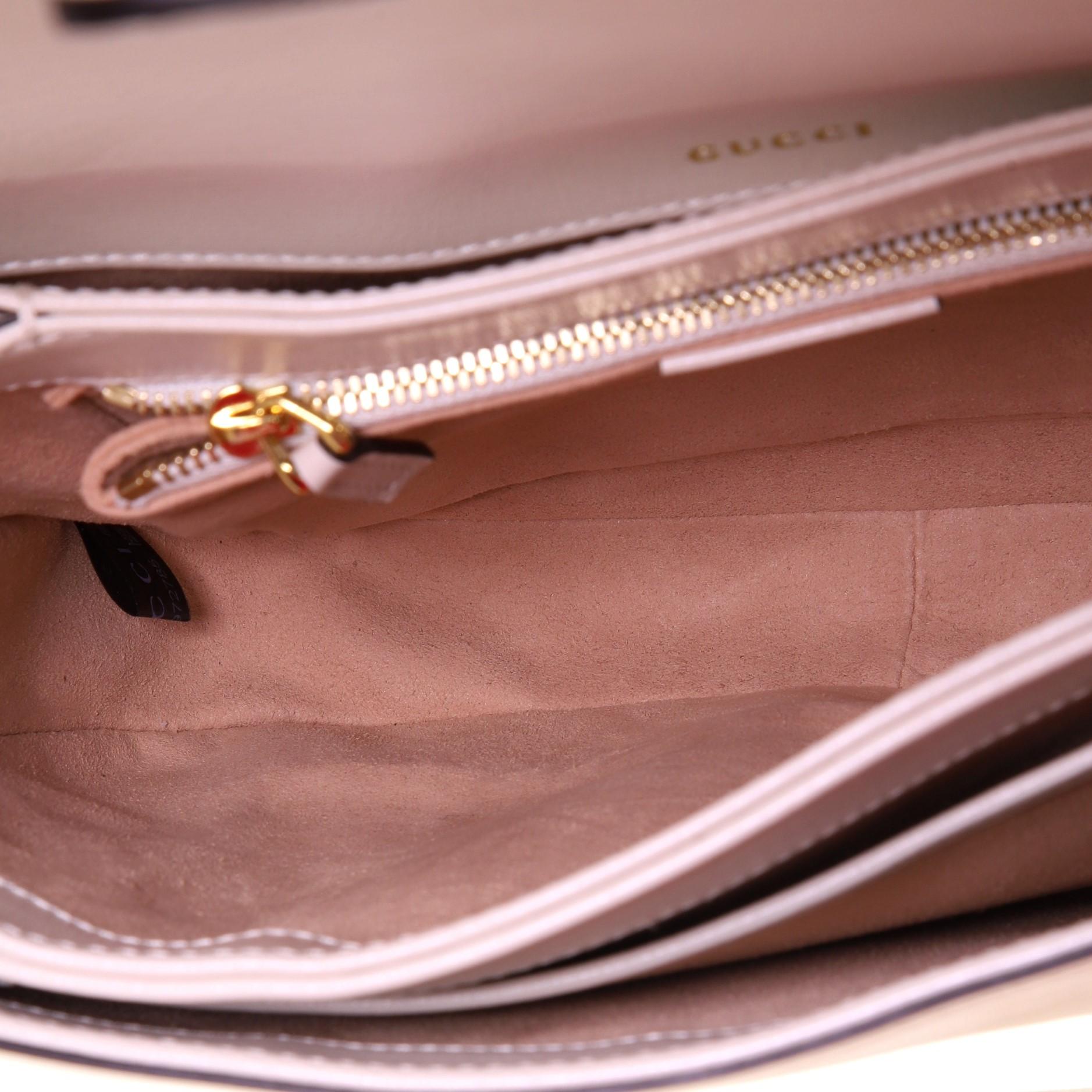 White Gucci Horsebit 1955 Shoulder Bag Leather Small