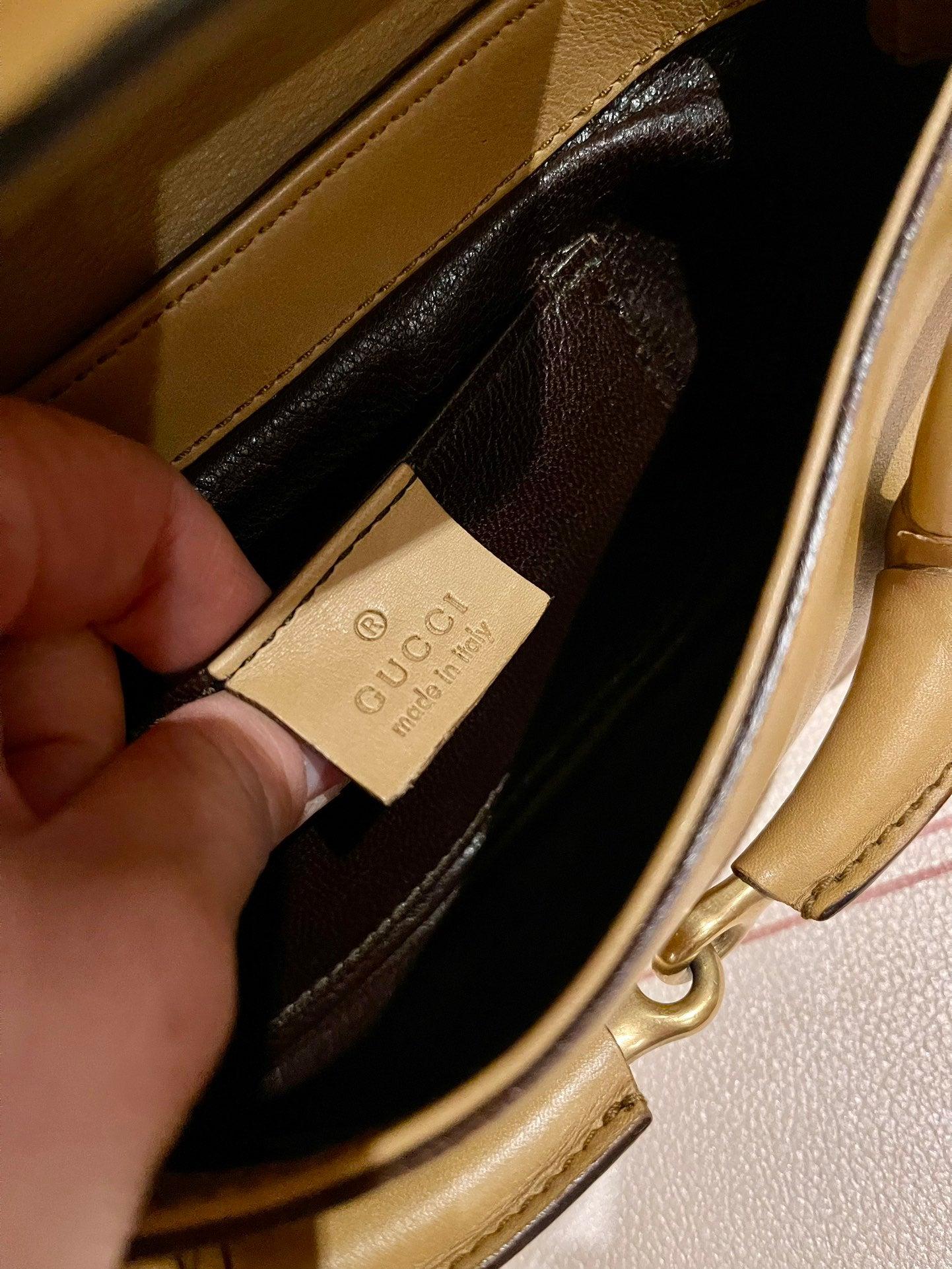 Gucci Horsebit 1955 Small Camel Leather Shoulder Bag 7
