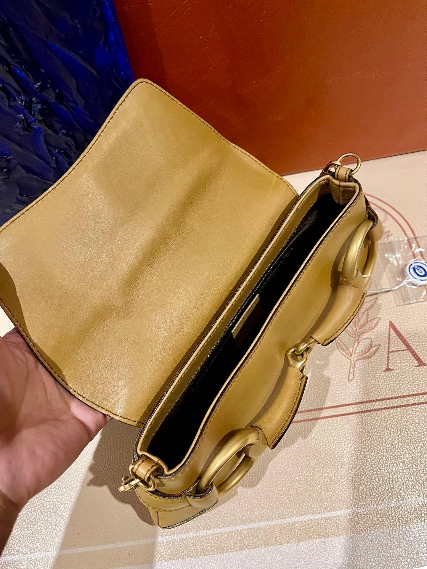 Gucci Horsebit 1955 Small Camel Leather Shoulder Bag 2