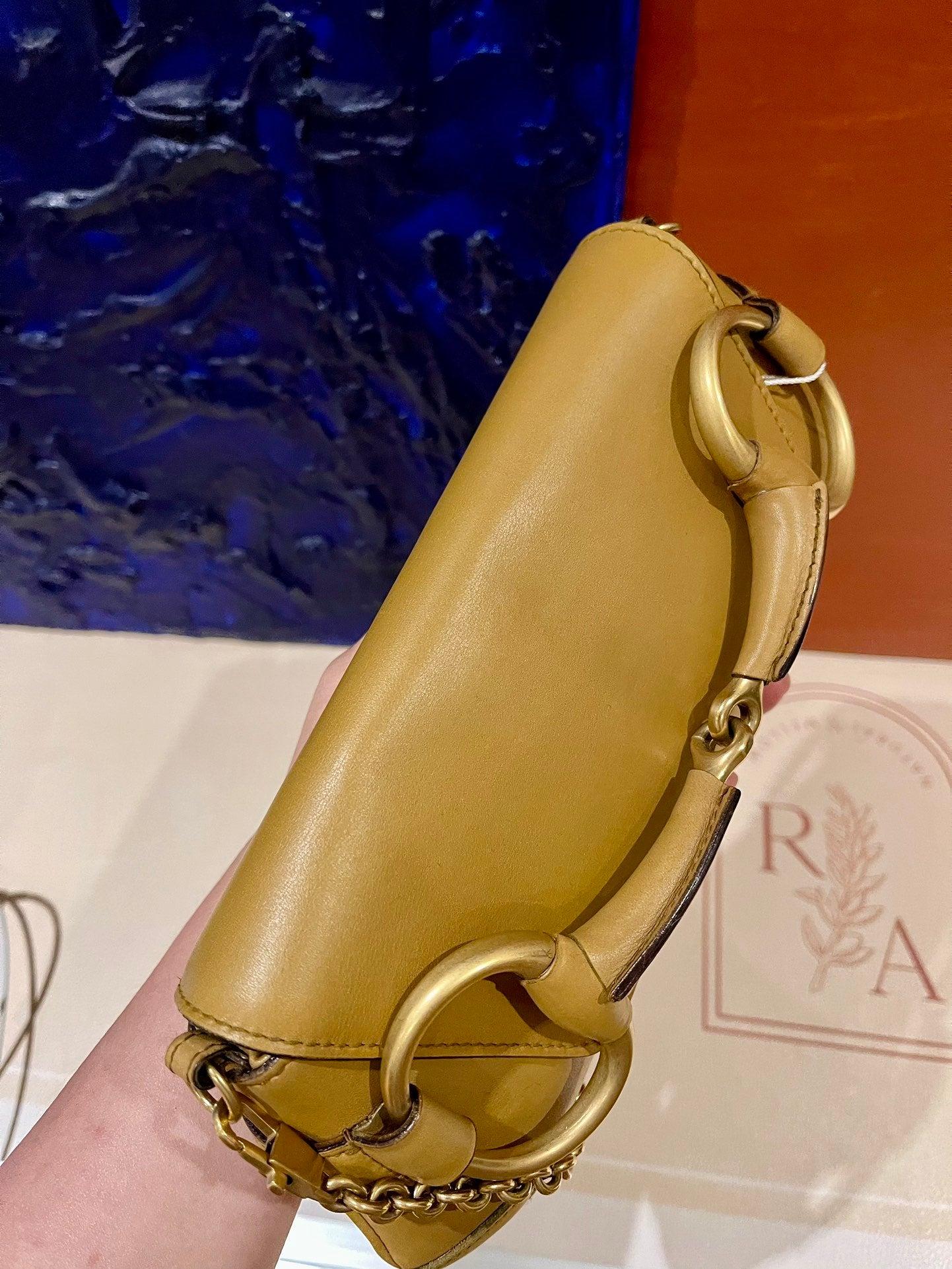 Gucci Horsebit 1955 Small Camel Leather Shoulder Bag 3