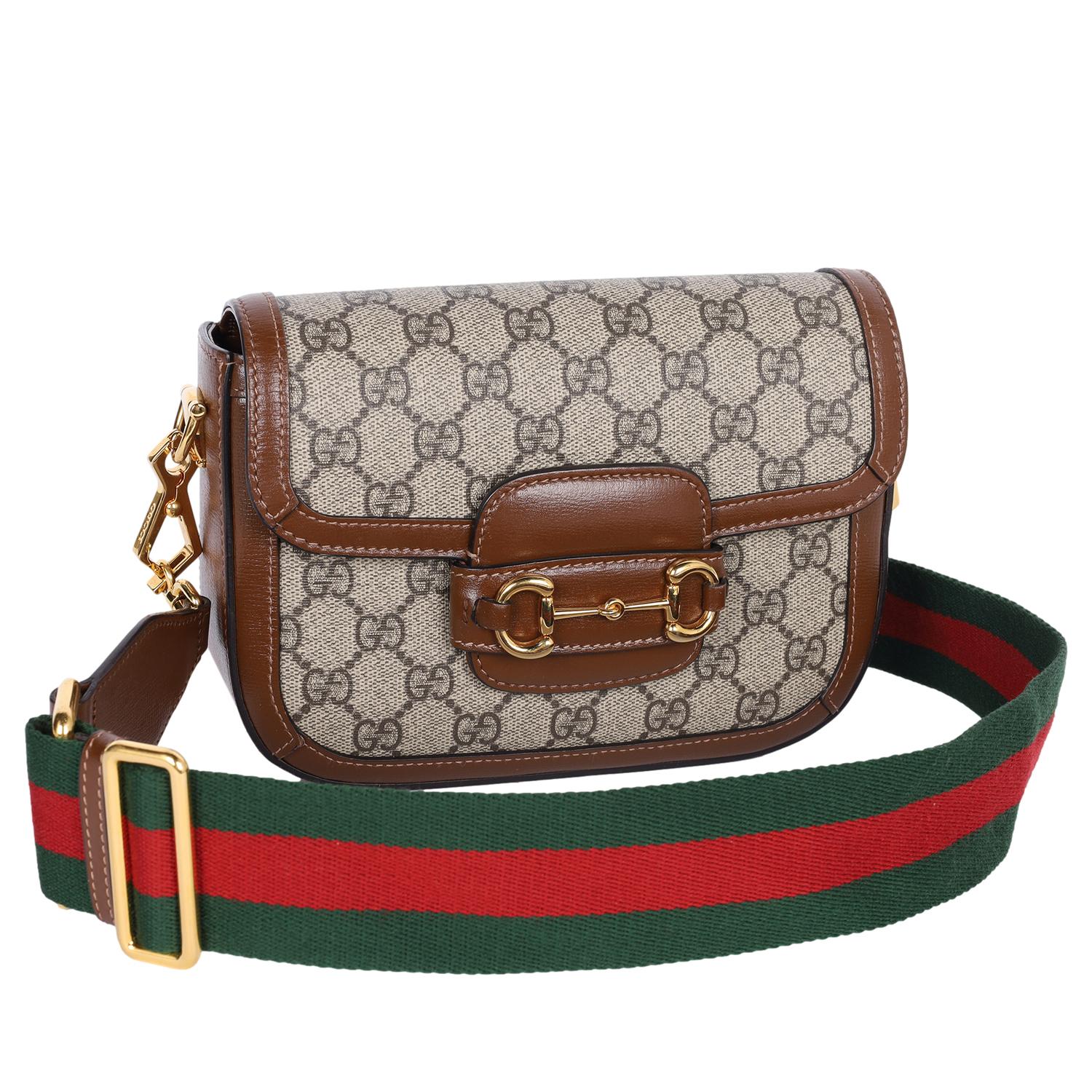 Gucci Horsebit 1955 borsa a tracolla piccola in GG Supreme Crossbody Bag In condizioni buone a Salt Lake Cty, UT
