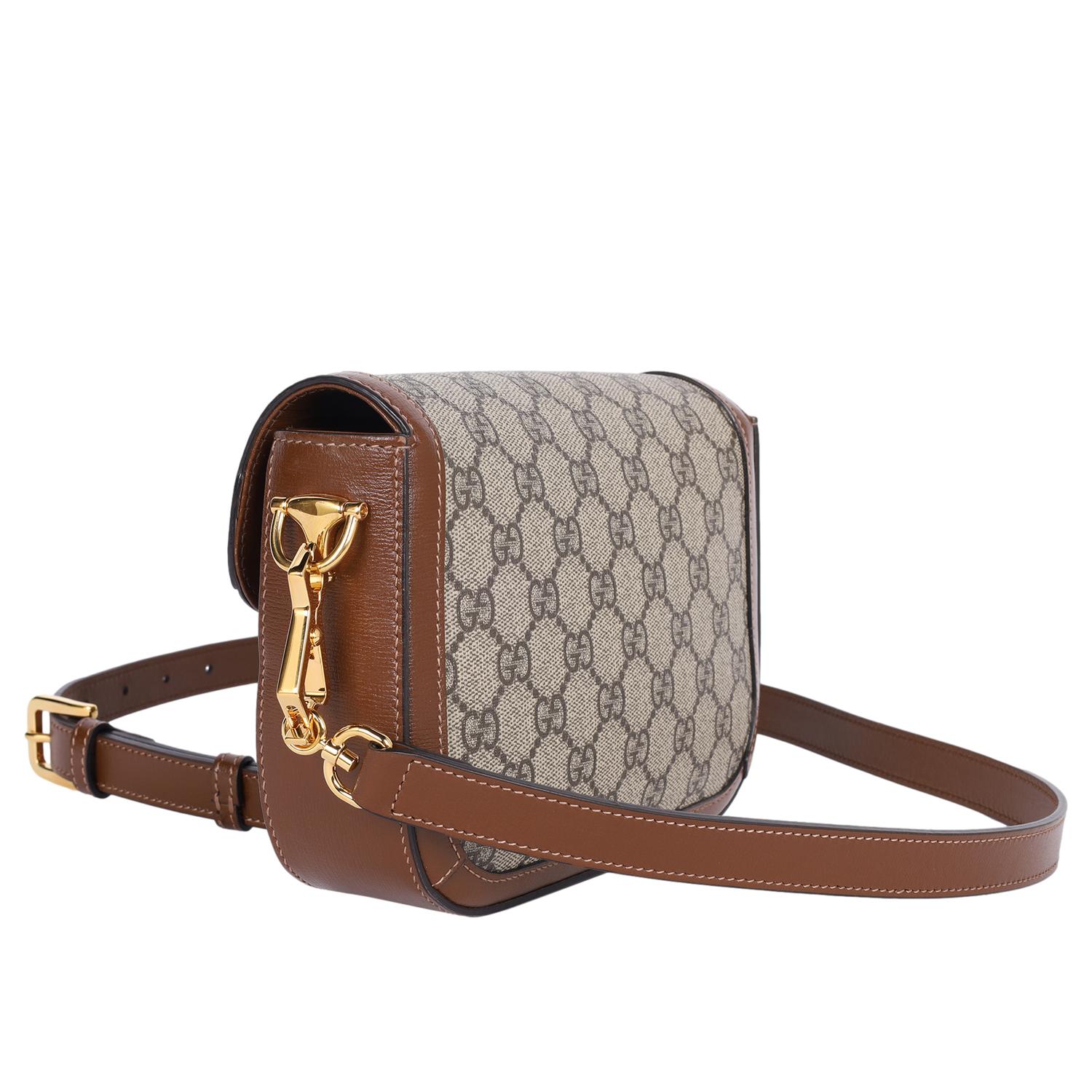 Gucci Horsebit 1955 borsa a tracolla piccola in GG Supreme Crossbody Bag 3