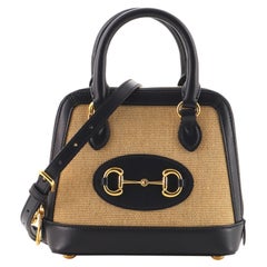 Gucci Horsebit 1955 Top Handle Bag Canvas Mini