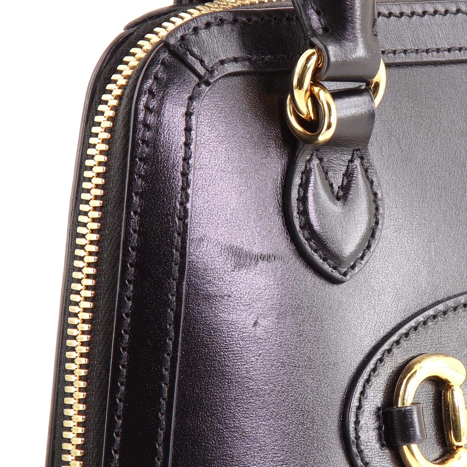 Gucci Horsebit 1955 Top Handle Bag Leather Mini 1