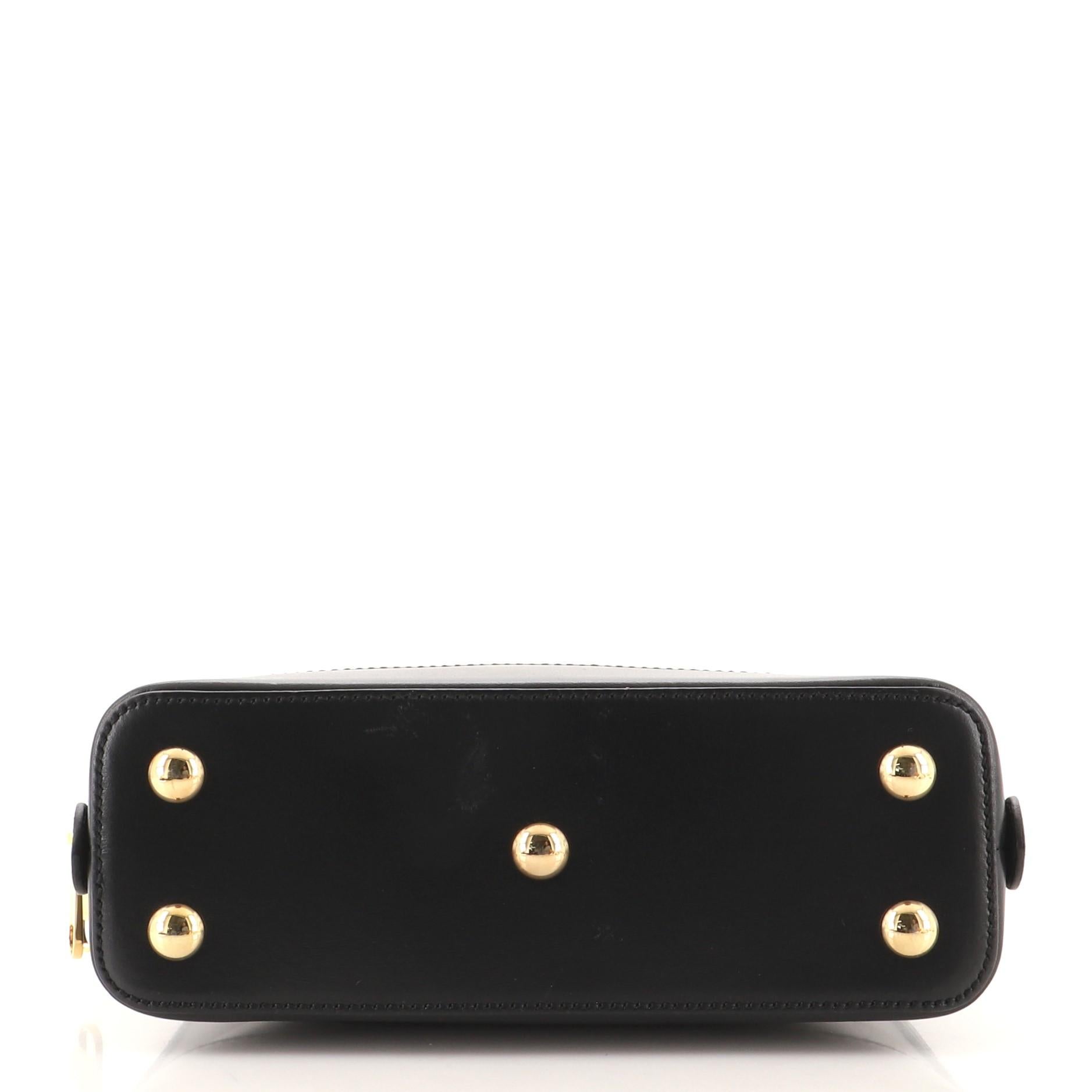 Black Gucci Horsebit 1955 Top Handle Bag Leather Small
