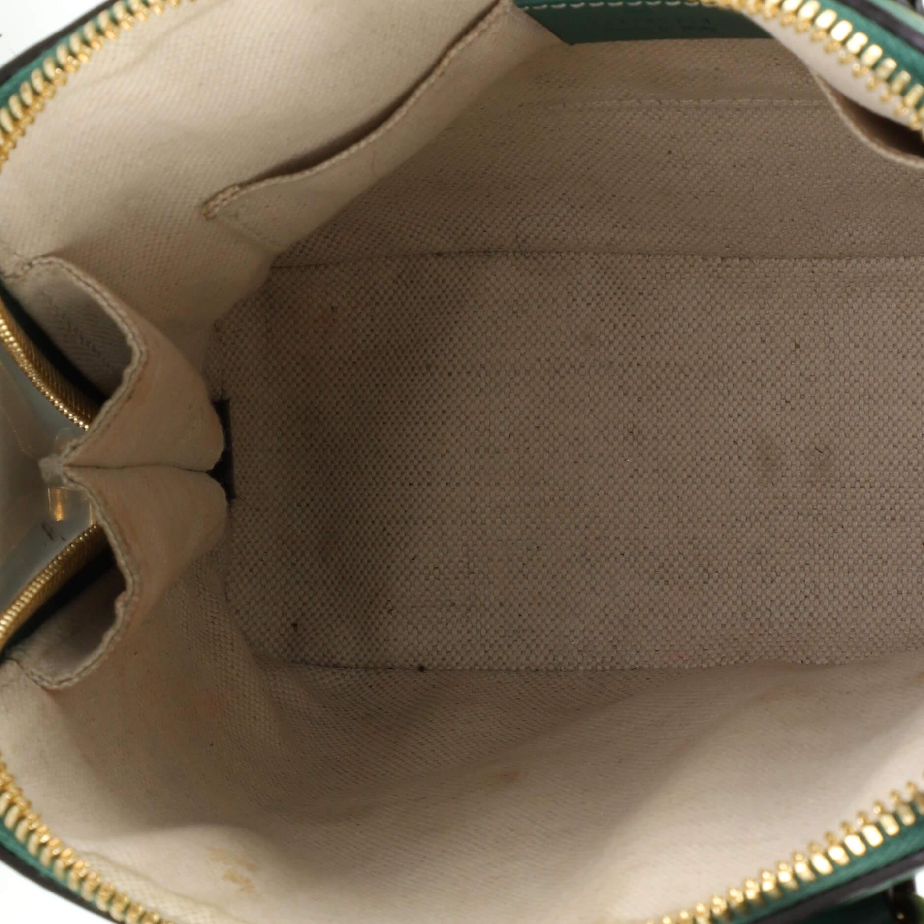 Gucci Horsebit 1955 Top Handle Bag Raffia Mini In Good Condition In NY, NY