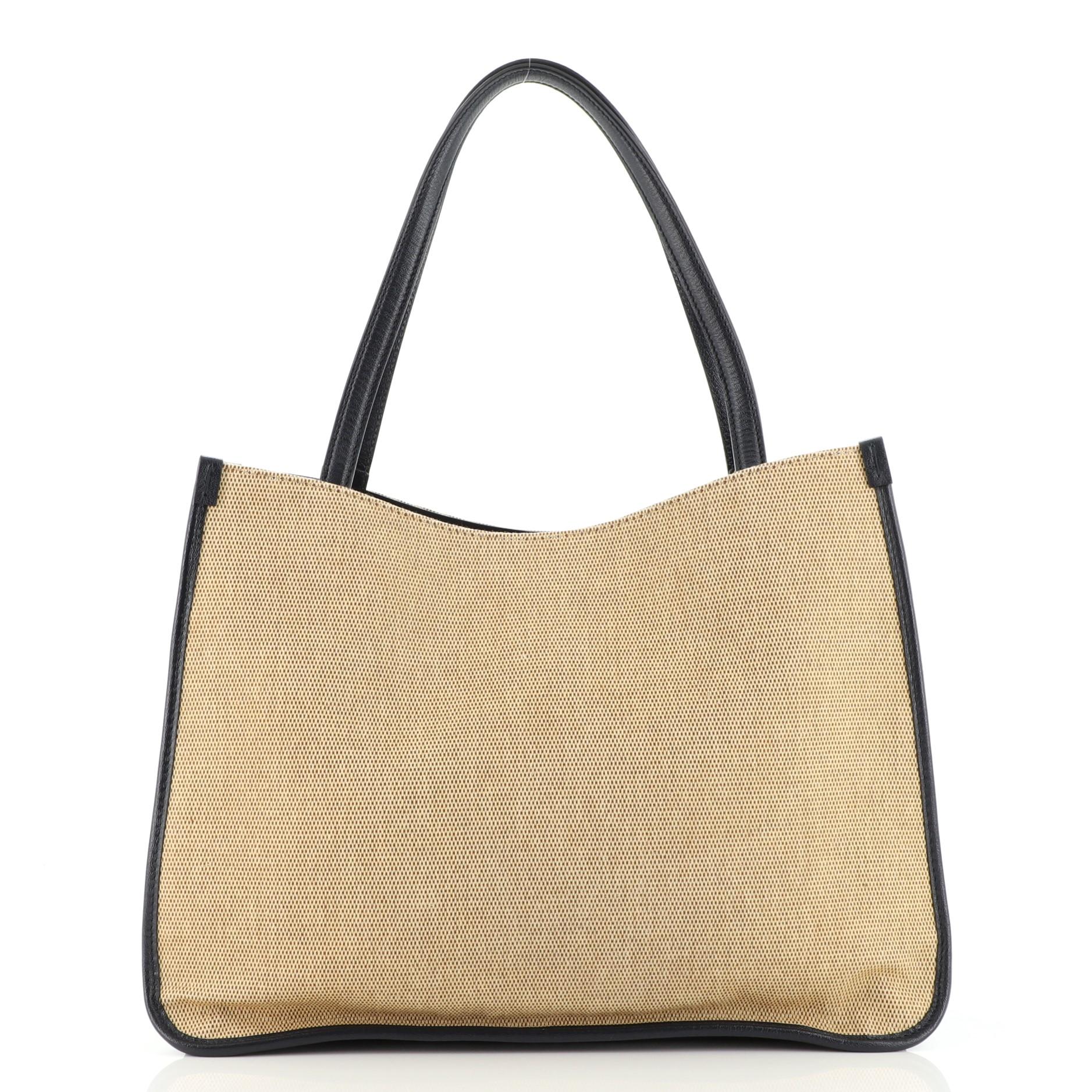 Gucci Horsebit 1955 Tragetasche aus Segeltuch und Leder Medium im Zustand „Gut“ in NY, NY