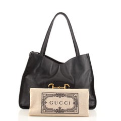 Gucci Horsebit 1955 Tote in pelle media