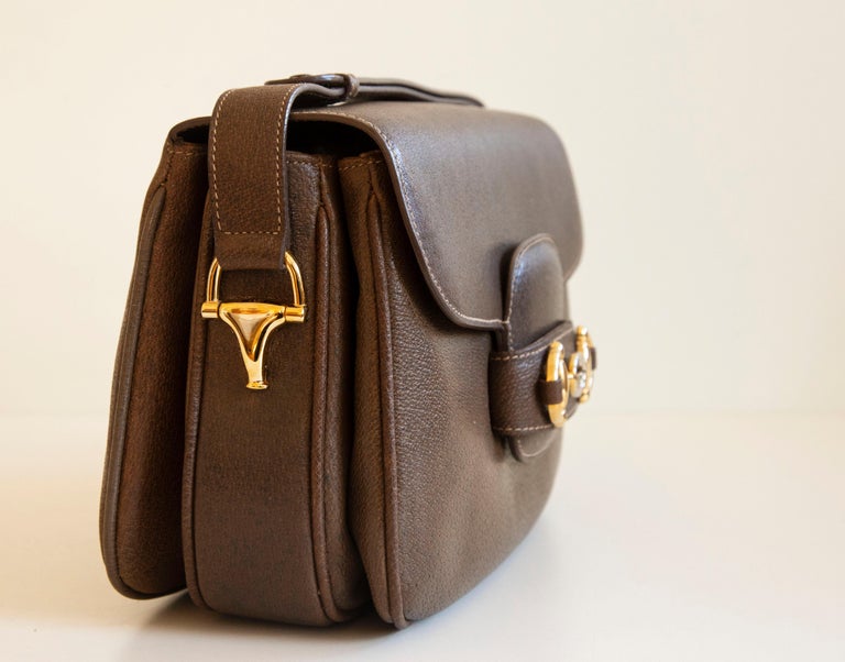 Horsebit 1955 Small Leather Shoulder Bag - Brown