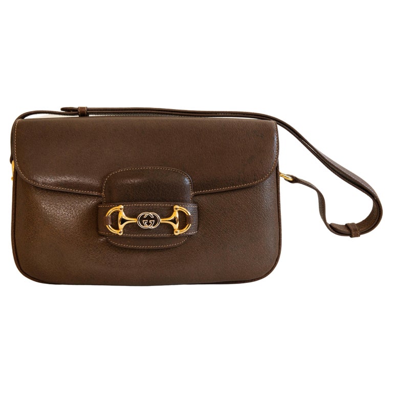 Gucci Horsebit 1955 Vintage Brown Shoulder Bag For Sale at 1stDibs