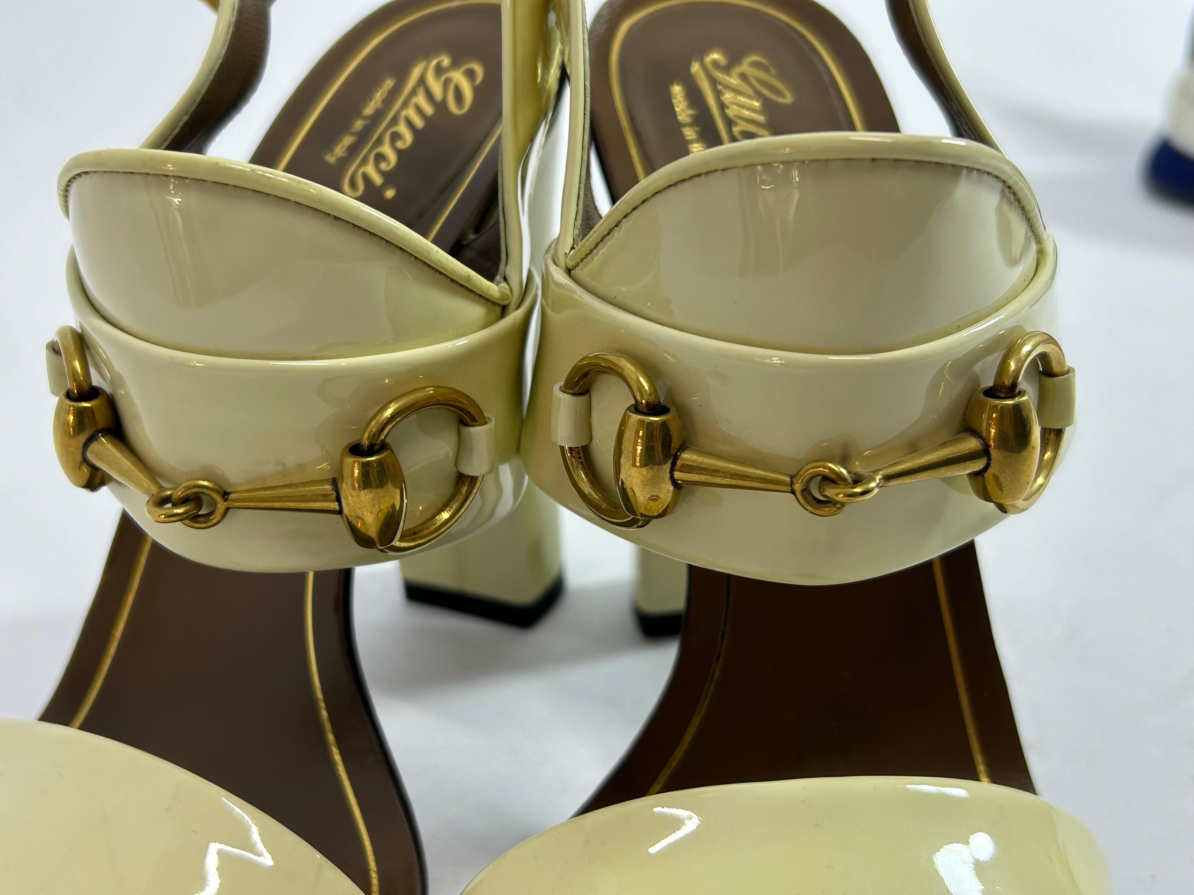 Gucci Horsebit Accent Slingback Sandals Size EU 38 7