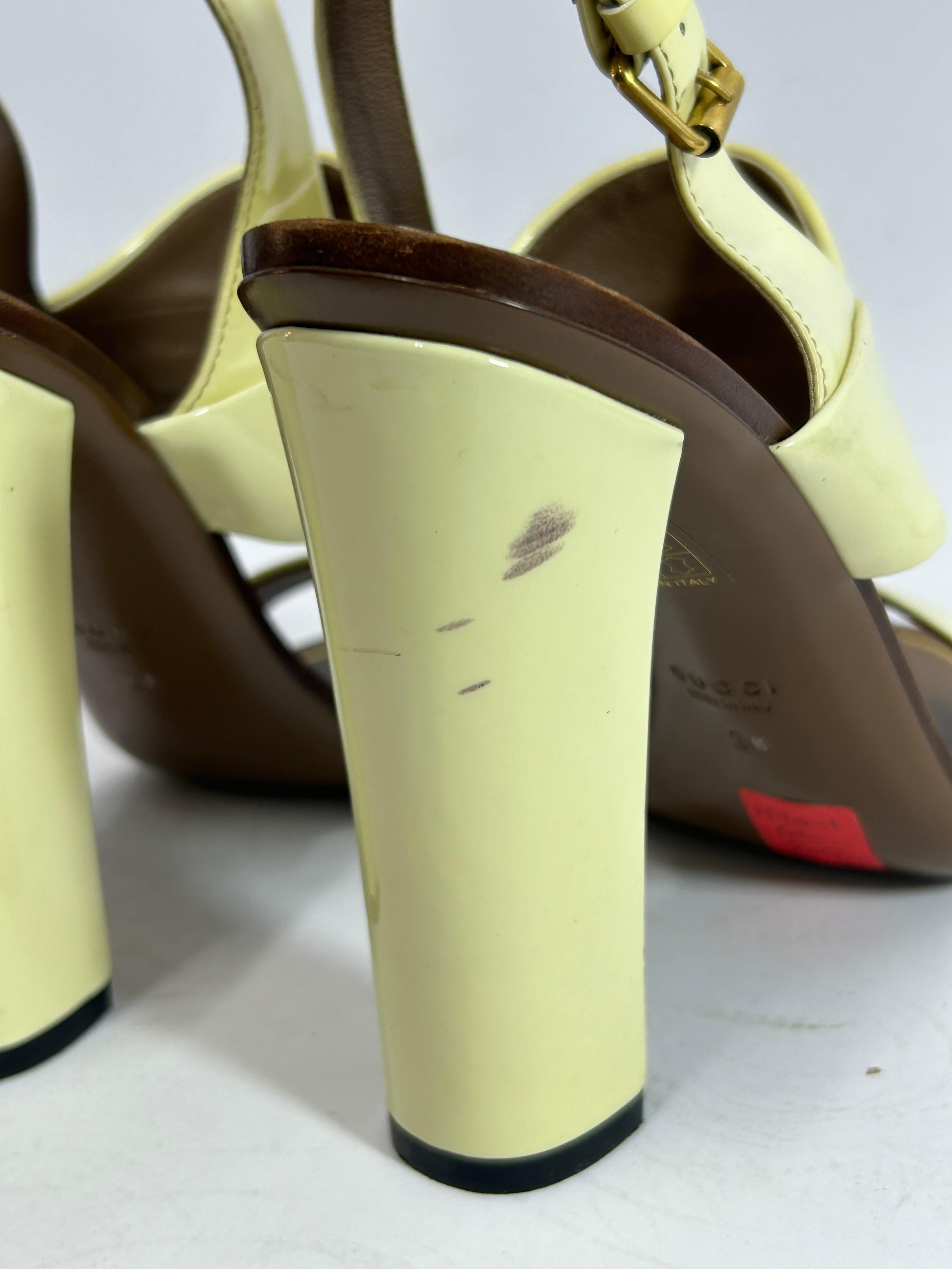 Gucci Horsebit Accent Slingback Sandals Size EU 38 10