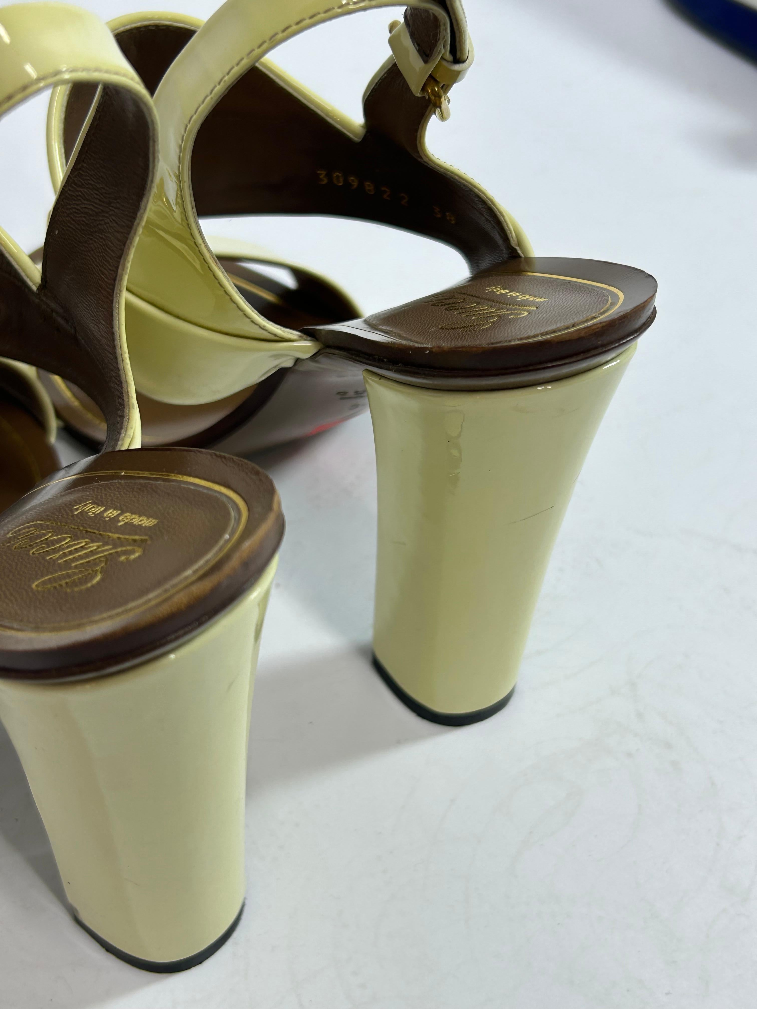 Gucci Horsebit Accent Slingback Sandals Size EU 38 12