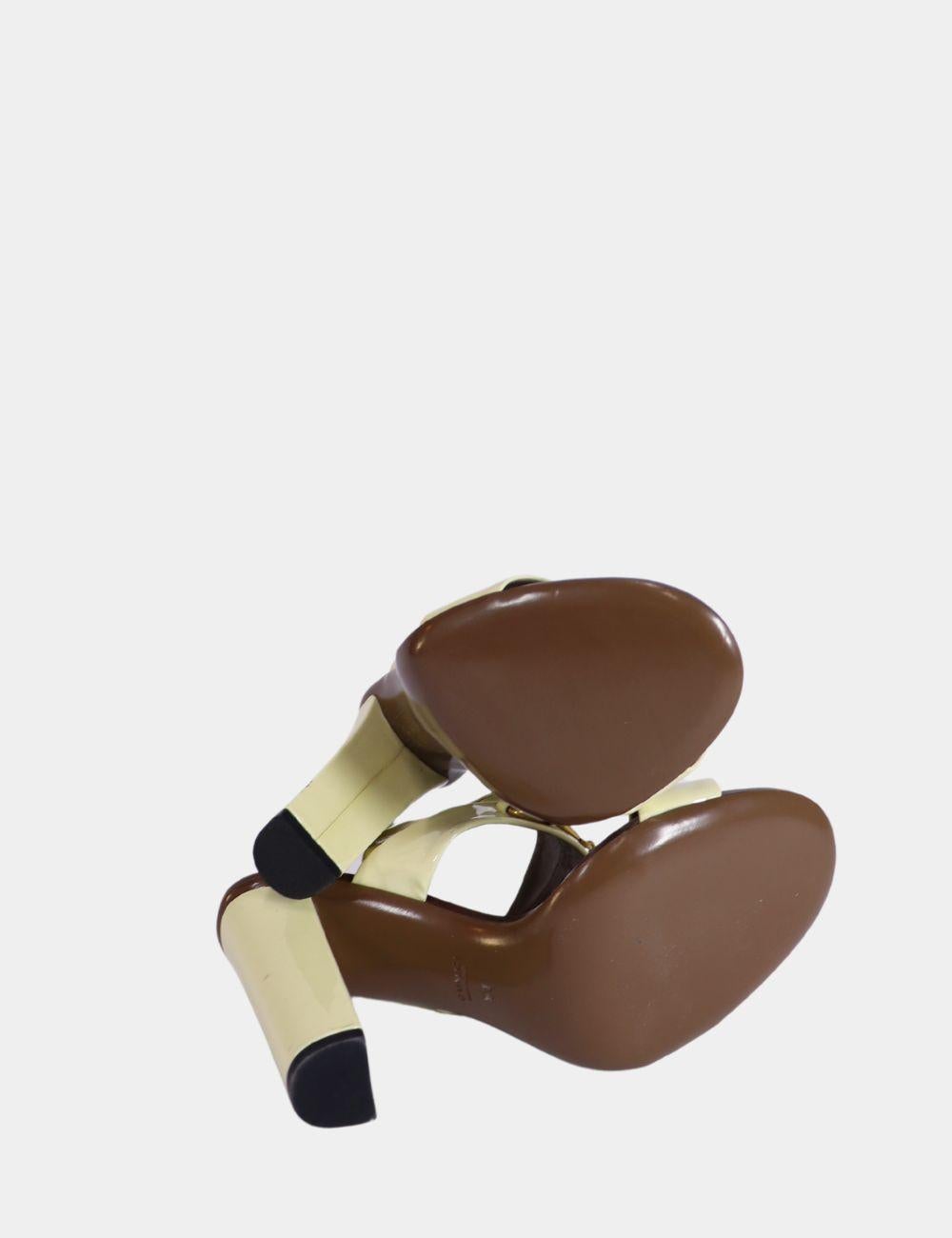 Beige Gucci Horsebit Accent Slingback Sandals Size EU 38