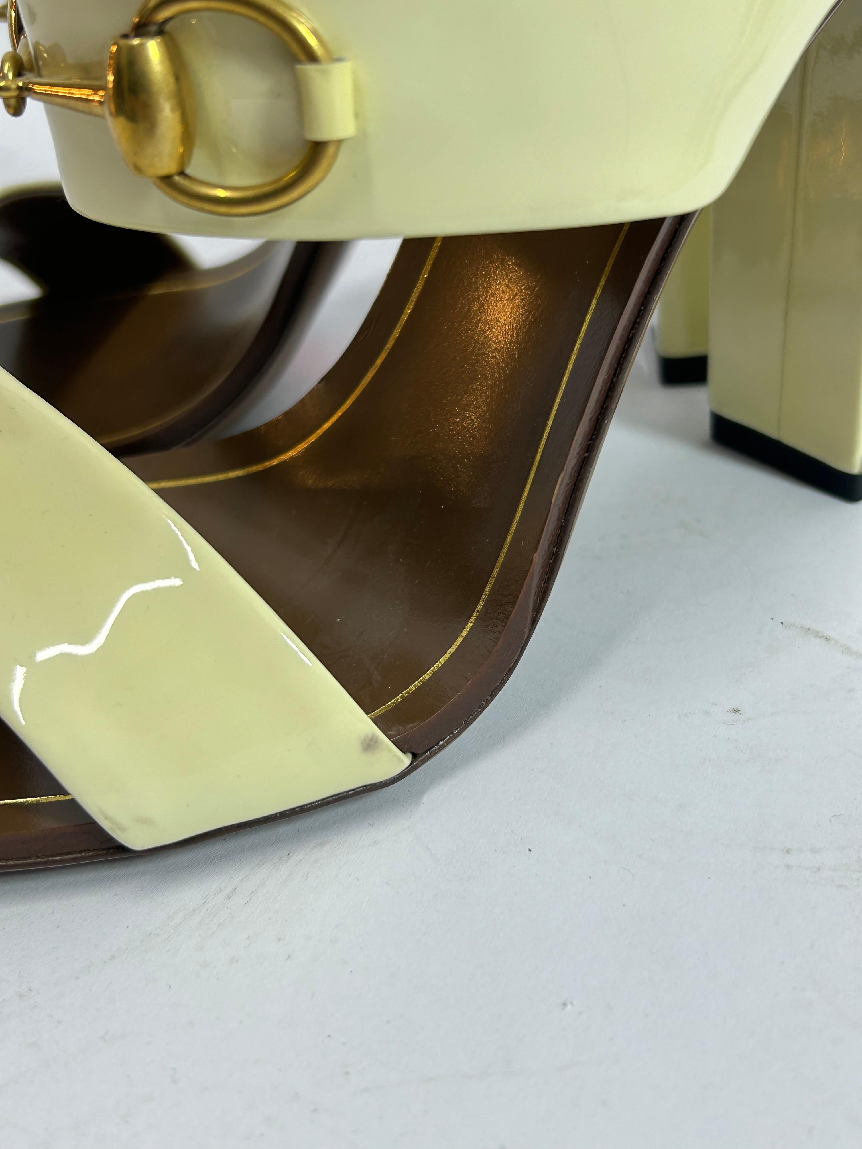 Gucci Horsebit Accent Slingback Sandals Size EU 38 4