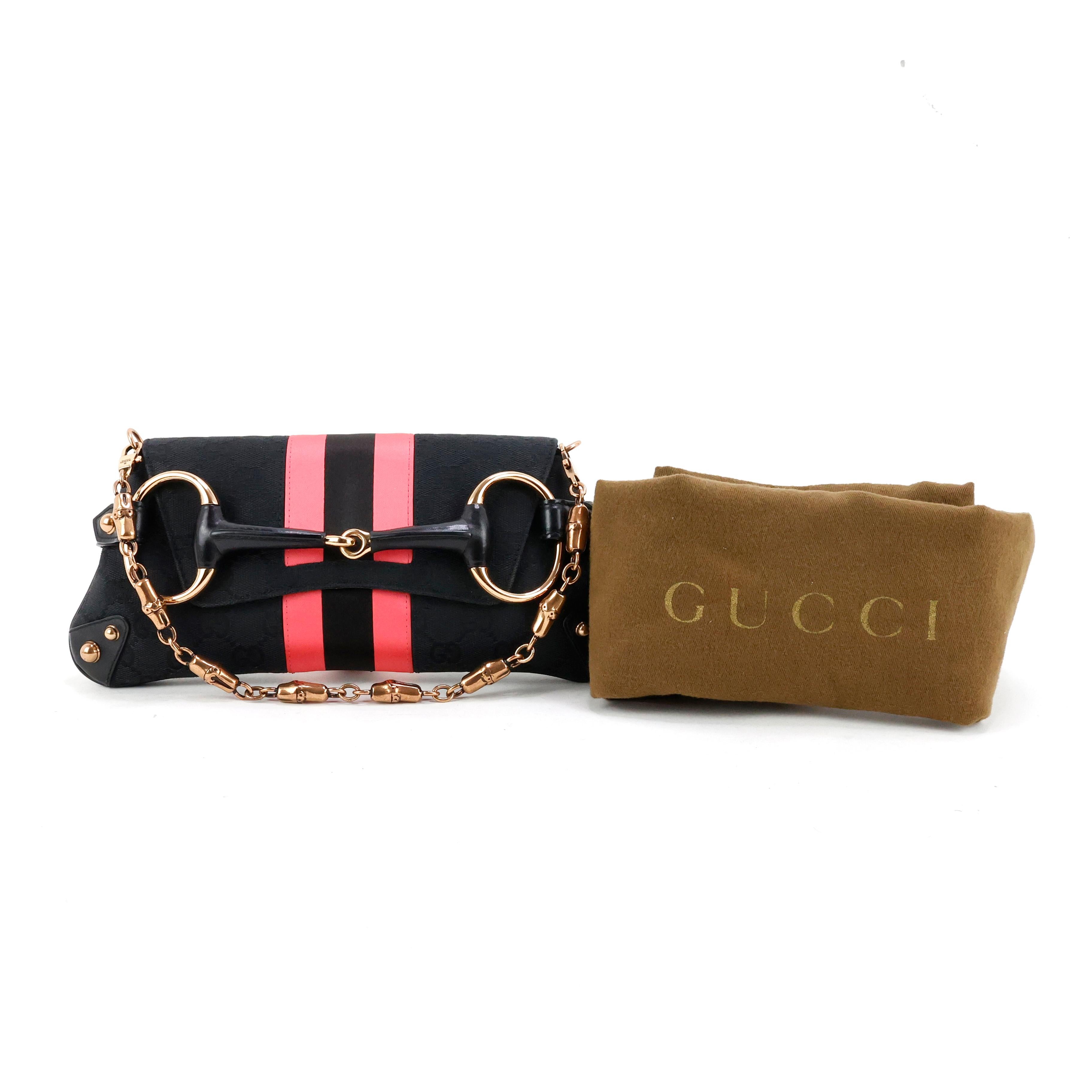 Black Gucci Horsebit Bag For Sale