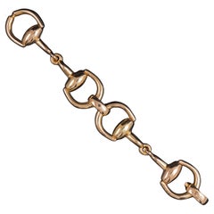 Gucci Horsebit Big Bracelet 18K Yellow Gold Italian 2000s