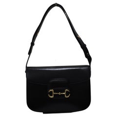 Gucci Vintage - GG Horsebit Jacquard Handbag Bag - Black - Leather Handbag  - Luxury High Quality - Avvenice