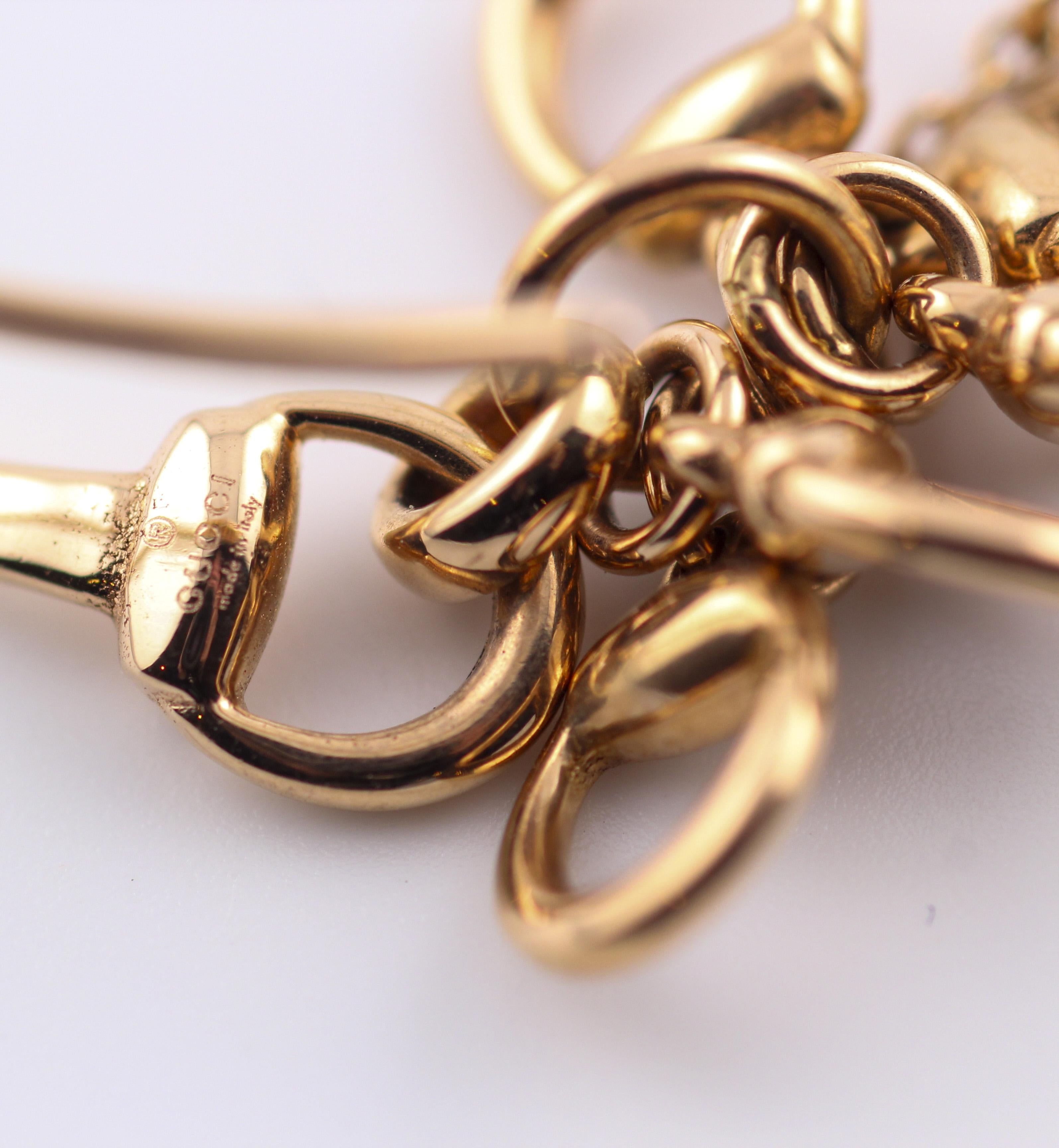 Gucci Horsebit Briolette Morganite Diamond 18k Rose Gold Drop Dangle Earrings For Sale 1