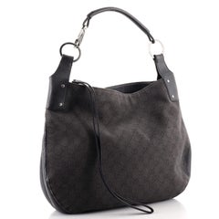Gucci Horsebit Classic Ring Hobo GG Canvas Grande