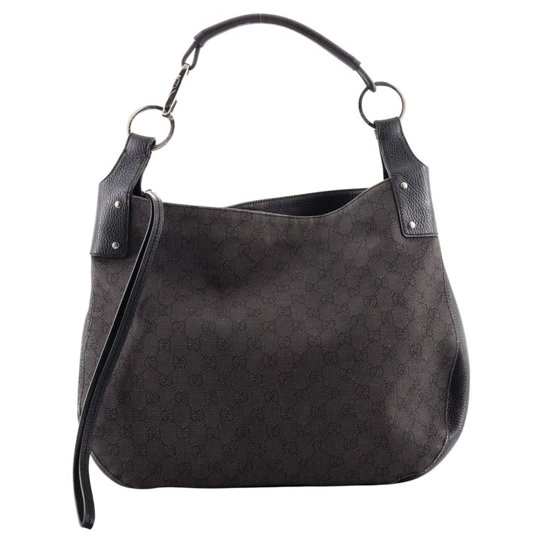 Gucci Horsebit Classic Ring Hobo GG Canvas Large at 1stDibs