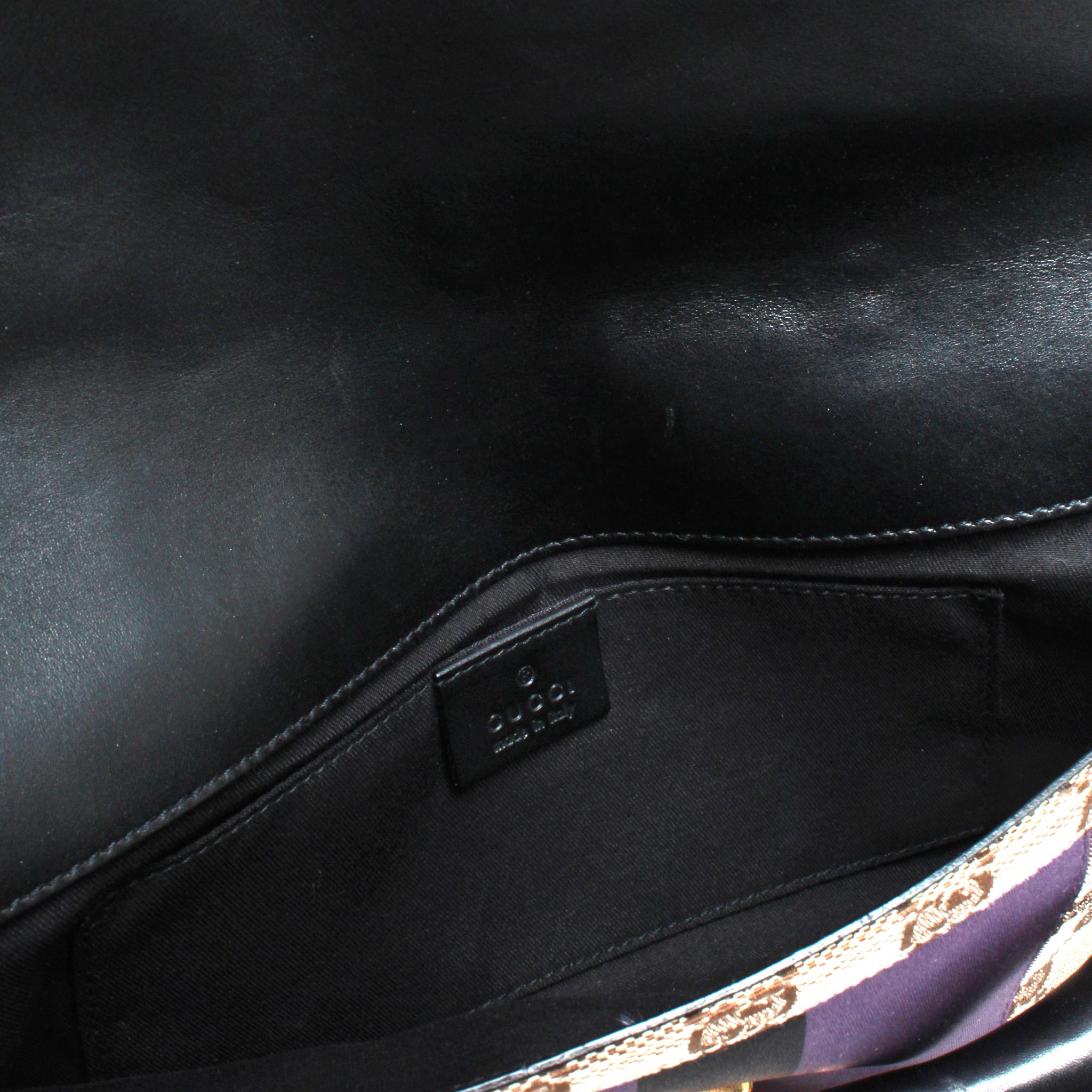 Black Gucci Horsebit Clutch