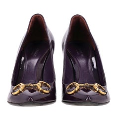 Gucci Horsebit Detail Patent Leather Pumps