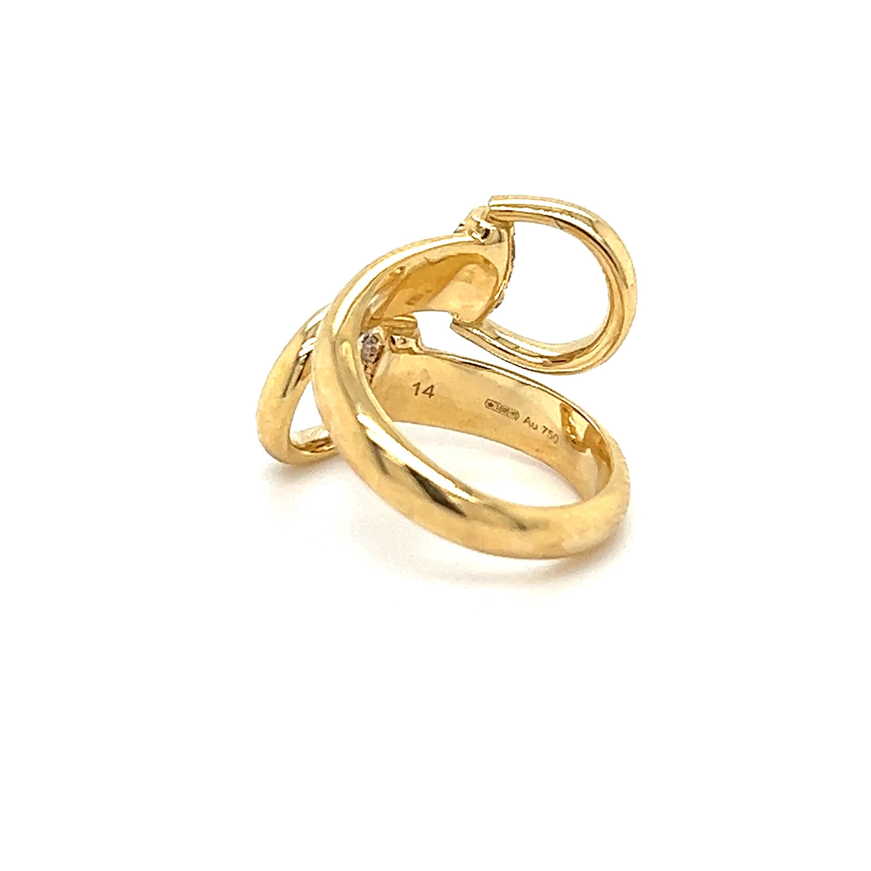gucci horsebit ring 18k gold