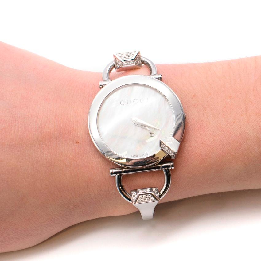 Gucci Horsebit Diamond Watch For Sale 4