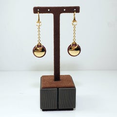Gucci Horsebit Equestrian 18k Gold Cocktail Earrings with Pink Sapphires