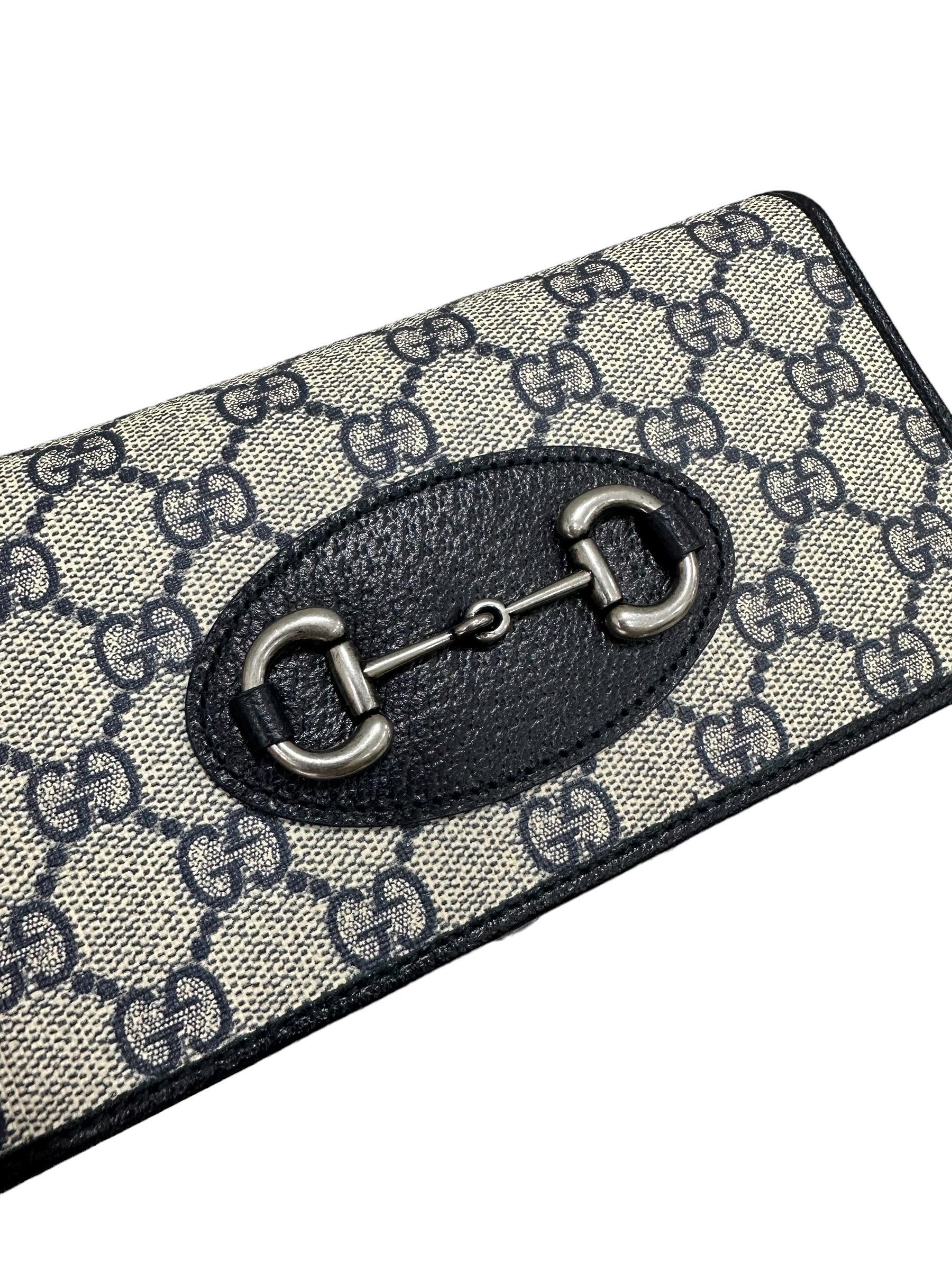 Gucci Horsebit GG Brieftasche an Kette im Angebot 12