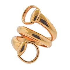 Gucci Horsebit Gold Wrap Ring