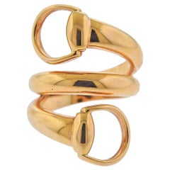 Gucci Horsebit Gold Wrap Ring