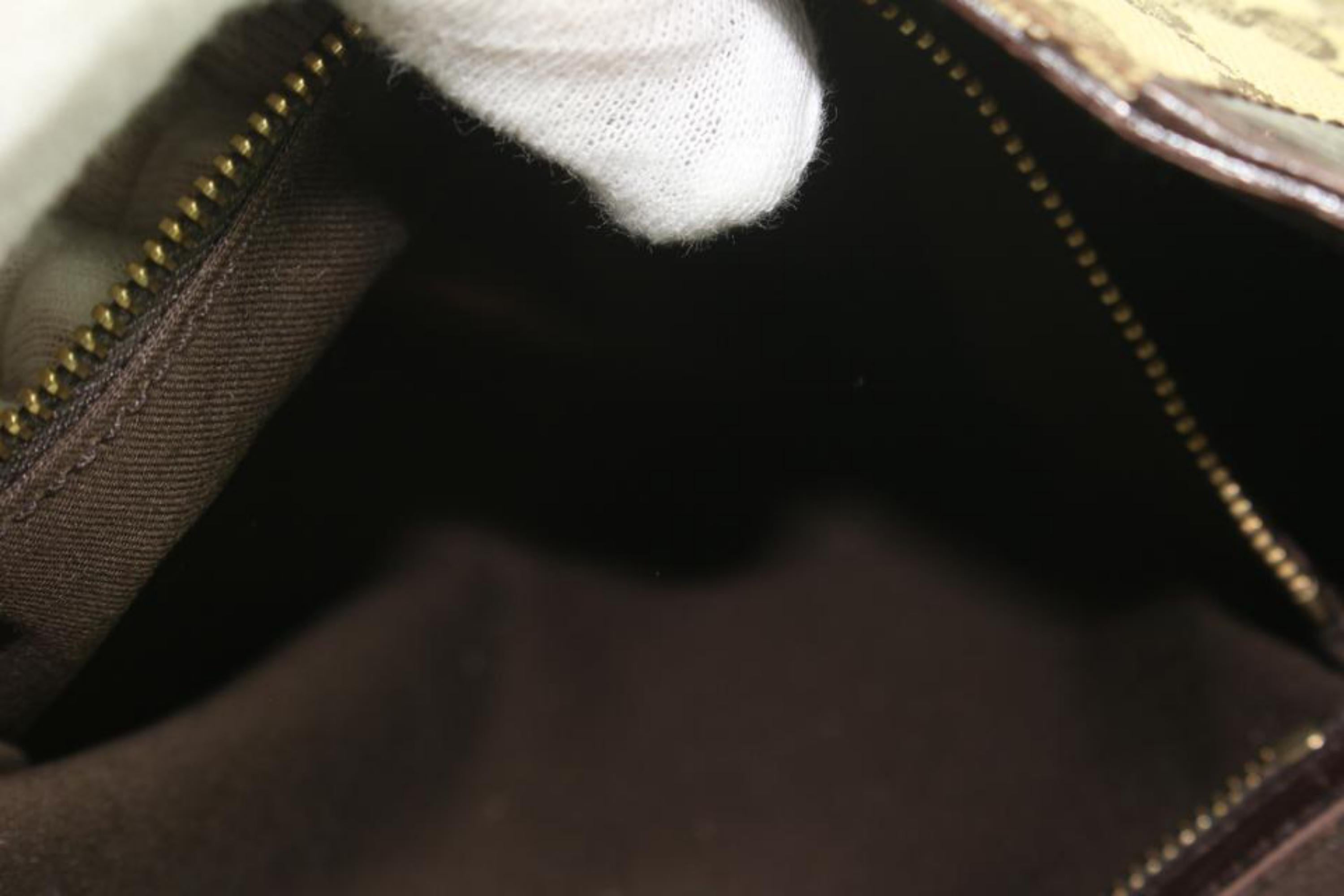 Gucci Horsebit Hasler Hobo Sherry Monogam Web 26gz1016 Brown Canvas Shoulder Bag For Sale 7
