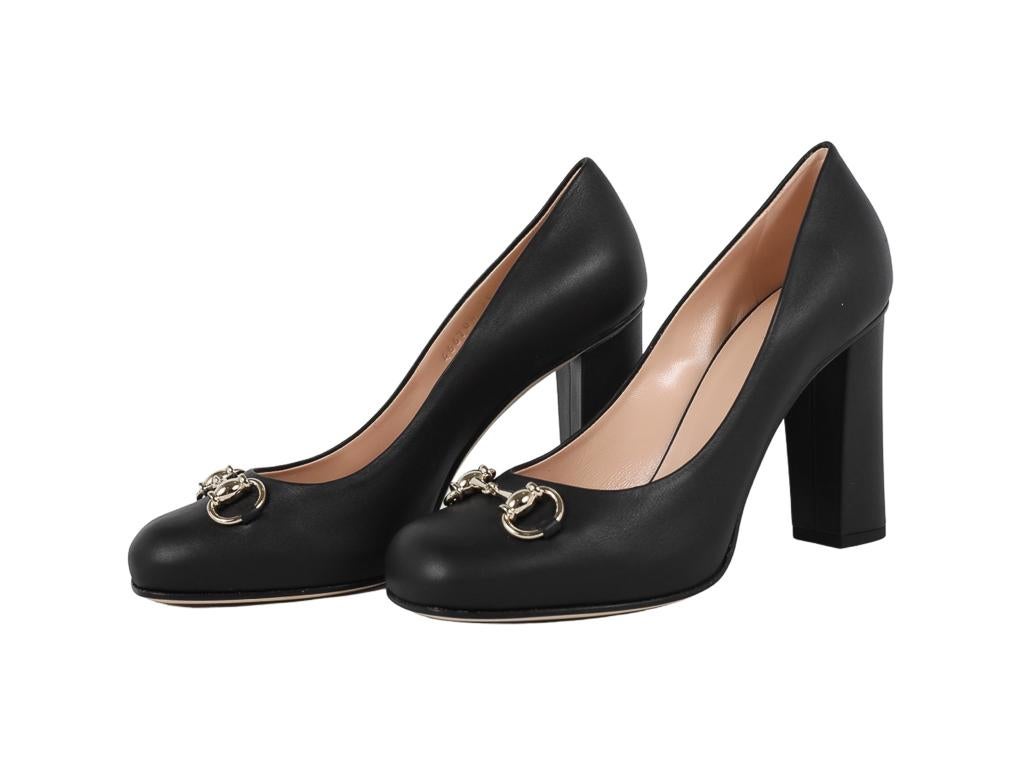 Gucci Horsebit heels Shoes Leather Black  For Sale 7