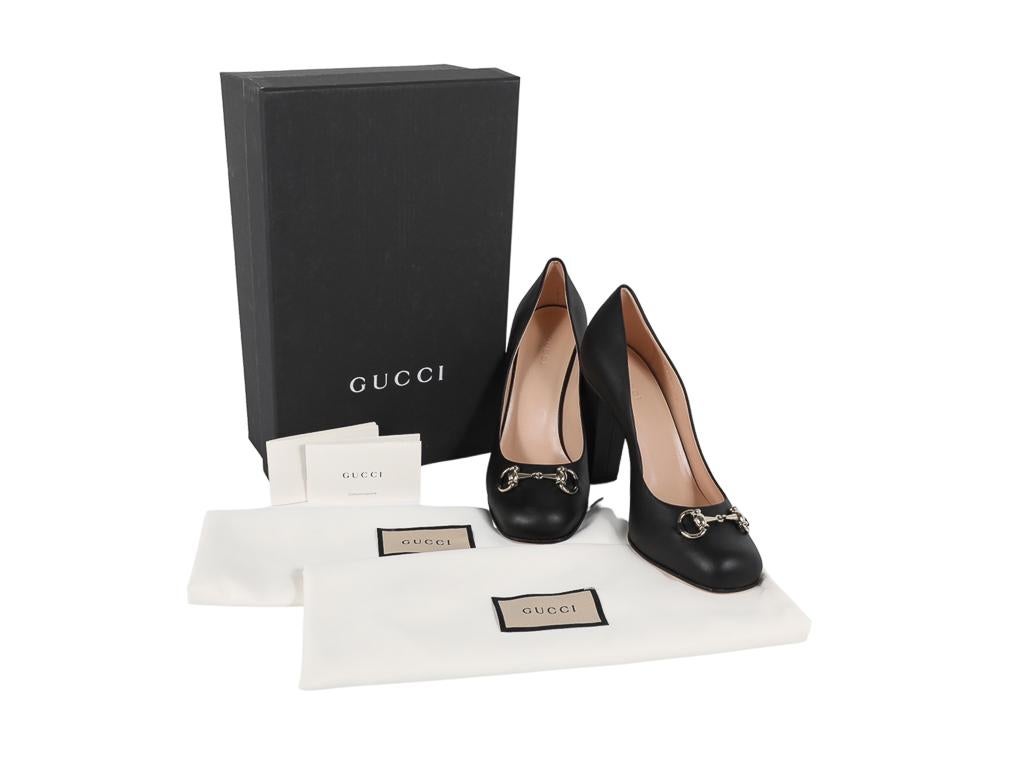 Gucci Horsebit heels Shoes Leather Black  For Sale 9