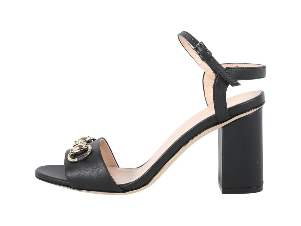 Stunning pair of Gucci Horsebit sandals in a size 35.5 UK2.5. An unworn new pair which have been stored since purchase.


BRANDGucci

FEATURES Leather lining and sole, Horsebit detail, open Toe

MATERIALLeather 

COLOUR Black

ACCESSORIESDust bag,