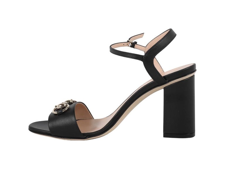 GUCCI horse bit leather heels 41