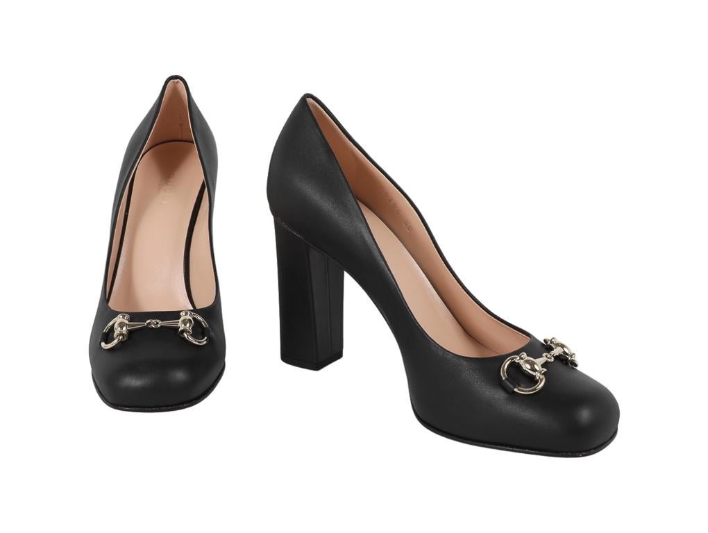 Gucci Horsebit heels Shoes Leather Black  For Sale 4