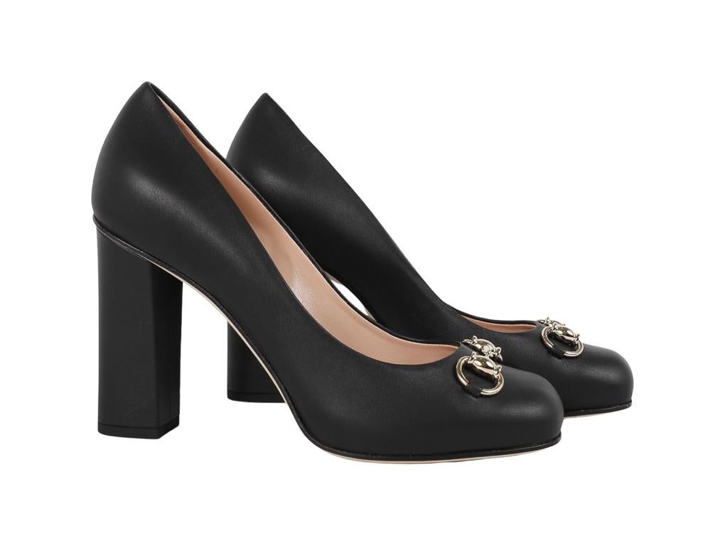 Gucci Horsebit heels Shoes Leather Black  For Sale 5